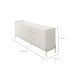 Buffet Jasper 3 Portas 3 Gavetas Off White e Champanhe