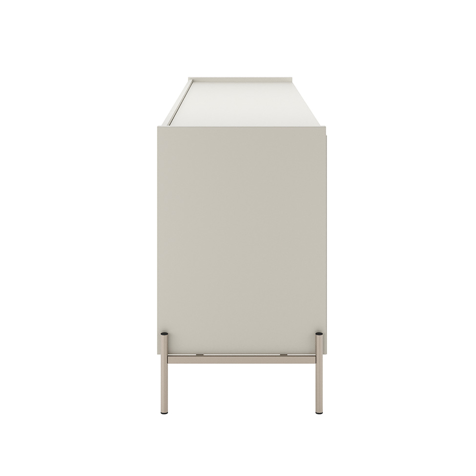 Buffet Jasper 3 Portas 3 Gavetas Off White e Champanhe
