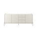 Buffet Jasper 3 Portas 3 Gavetas Off White e Champanhe