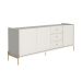 Buffet Jasper 3 Portas 3 Gavetas Off White e Dourado