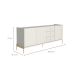Buffet Jasper 3 Portas 3 Gavetas Off White e Dourado