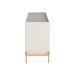 Buffet Jasper 3 Portas 3 Gavetas Off White e Dourado