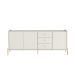 Buffet Jasper 3 Portas 3 Gavetas Off White e Dourado