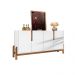Buffet Lizz 4 PT  Branco e Cedro 170 cm