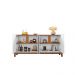 Buffet Lizz 4 PT  Branco e Cedro 170 cm