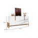 Buffet Lizz 4 PT  Branco e Cedro 170 cm