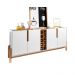 Buffet Lizz 4 PT Branco e Cedro 190 cm