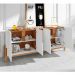 Buffet Lizz 4 PT Branco e Cedro 190 cm
