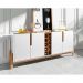 Buffet Lizz 4 PT Branco e Cedro 190 cm