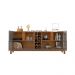 Buffet Lizz 4 PT Cinza e Cedro 190 cm