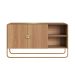 Buffet Luna 2 Portas Hanover e Dourado 135 cm