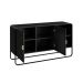 Buffet Luna 2 Portas Preto e Dourado 135 cm