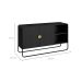 Buffet Luna 2 Portas Preto e Dourado 135 cm