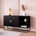 Buffet Luna 2 Portas Preto e Dourado 135 cm