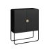 Buffet Luna 2 Portas Preto e Dourado 90 cm