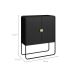 Buffet Luna 2 Portas Preto e Dourado 90 cm
