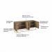 Buffet Luna 4 Portas Hanover e Dourado