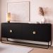 Buffet Luna 4 Portas Preto e Dourado
