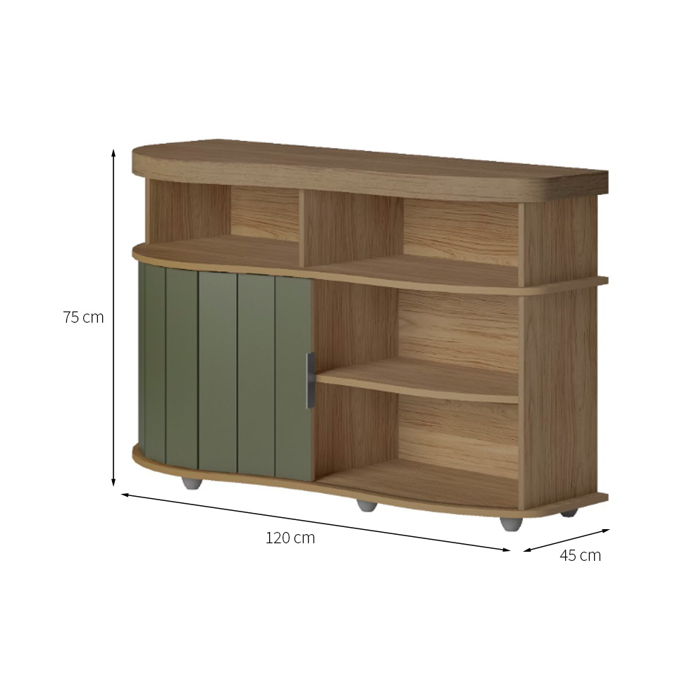Buffet Magnum Flex 1 Porta Carvalho e Off White