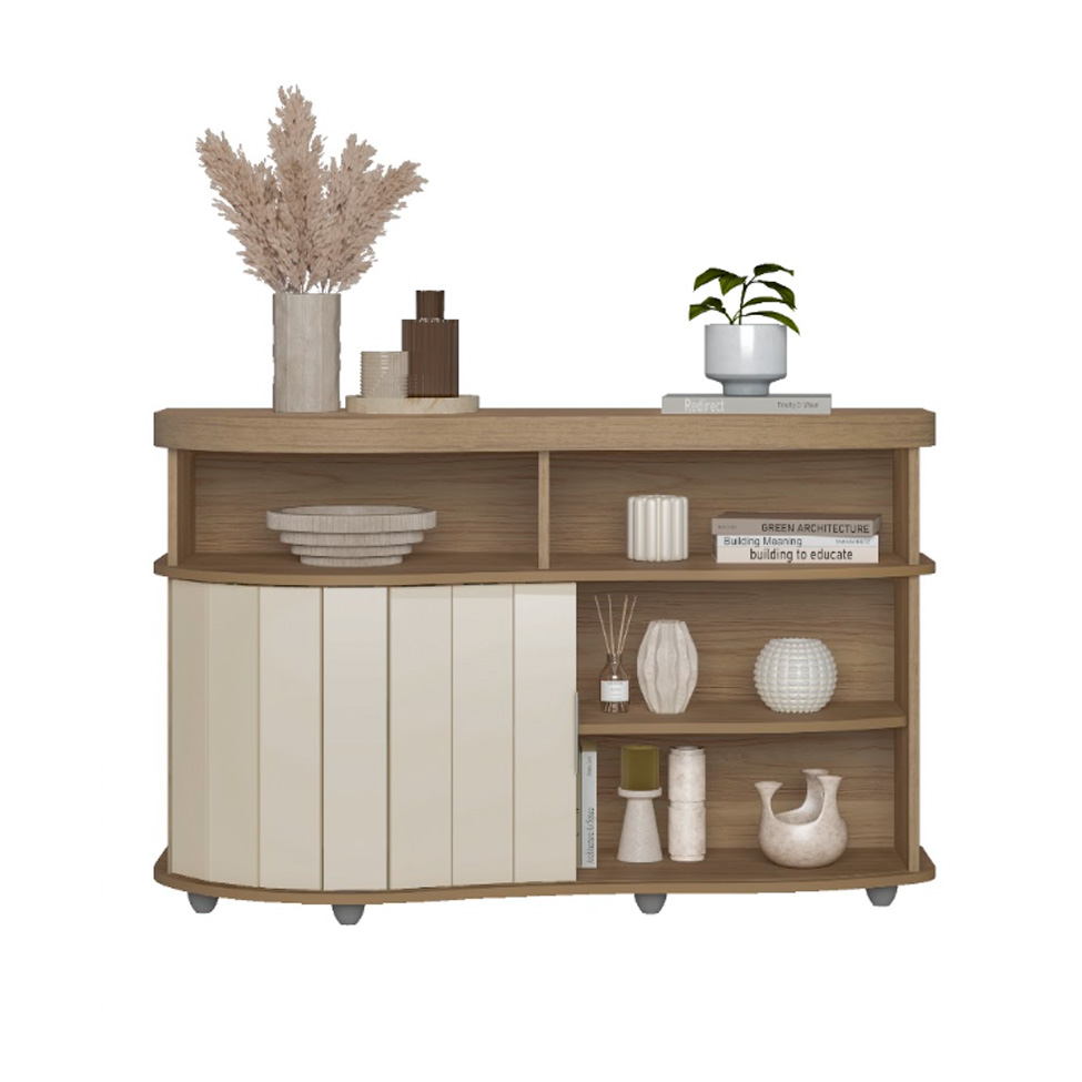 Buffet Magnum Flex 1 Porta Carvalho e Off White