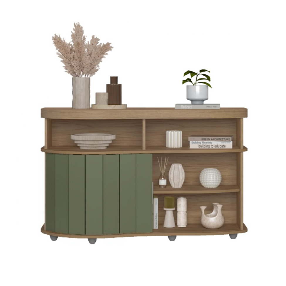 Buffet Magnum Flex 1 Porta Carvalho e Off White