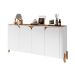 Buffet Memphis 4 Portas Branco e Cedro