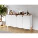 Buffet Memphis 4 Portas Branco e Cedro