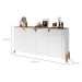 Buffet Memphis 4 Portas Branco e Cedro