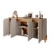 Buffet Memphis 4 Portas Off White e Cedro