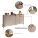 Buffet Memphis 4 Portas Off White e Cedro