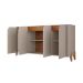 Buffet Memphis 4 Portas Off White e Cedro