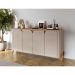Buffet Memphis 4 Portas Off White e Cedro