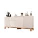 Buffet Mondrian 4 Portas Off White e Freijó