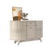 Buffet Monza 3 Portas 1 Gaveta Off White e Calacata