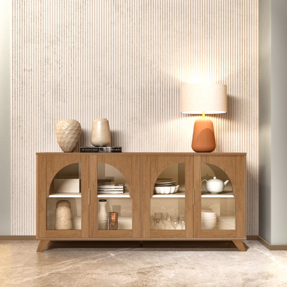 Buffet Murano 4 Portas Cinamomo e Off White