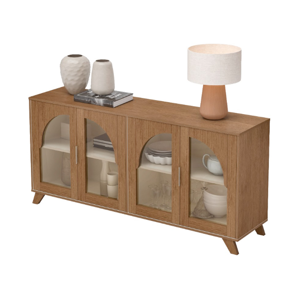 Buffet Murano 4 Portas Cinamomo e Off White