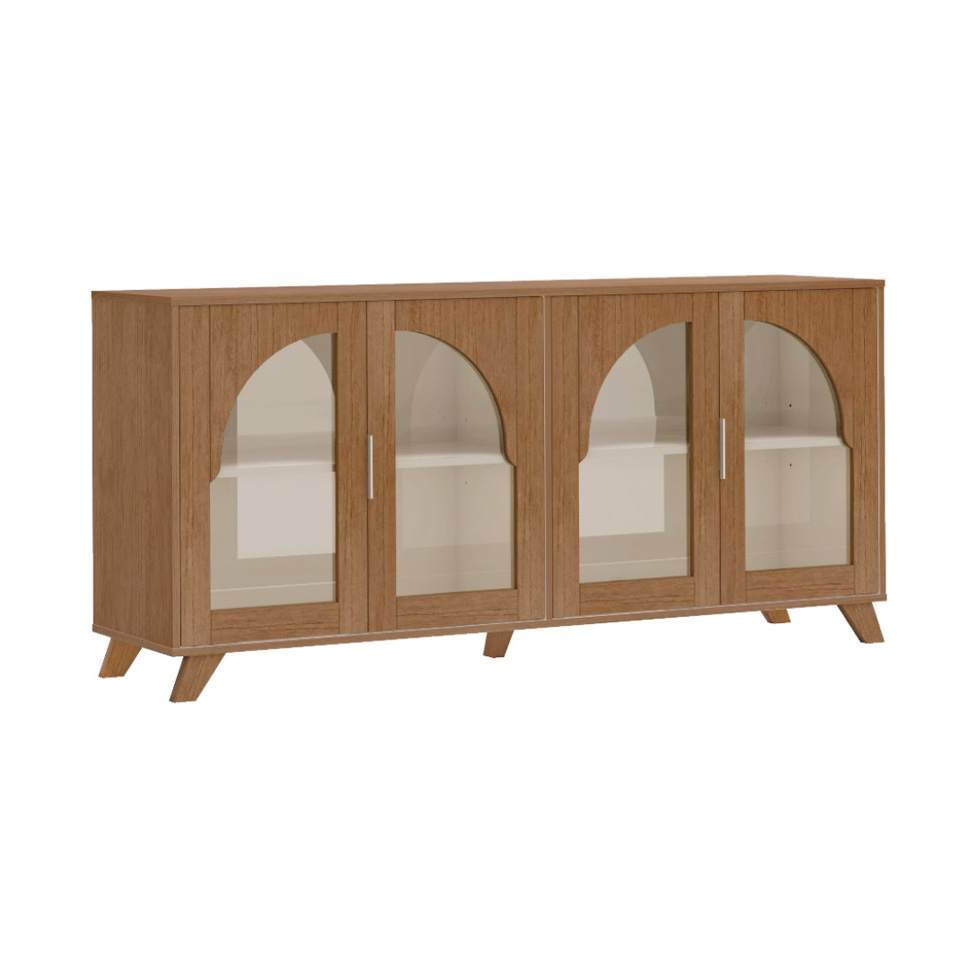 Buffet Murano 4 Portas Cinamomo e Off White