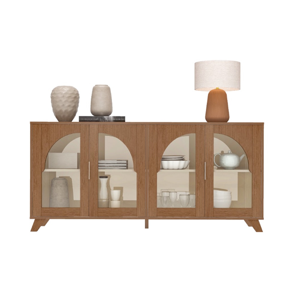 Buffet Murano 4 Portas Cinamomo e Off White