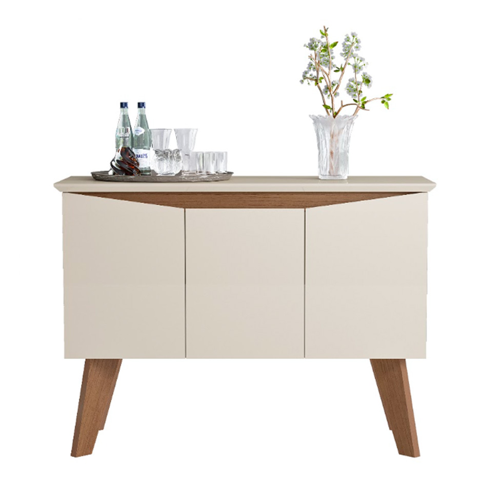Buffet Oásis 3 Portas Off White e Cinamomo