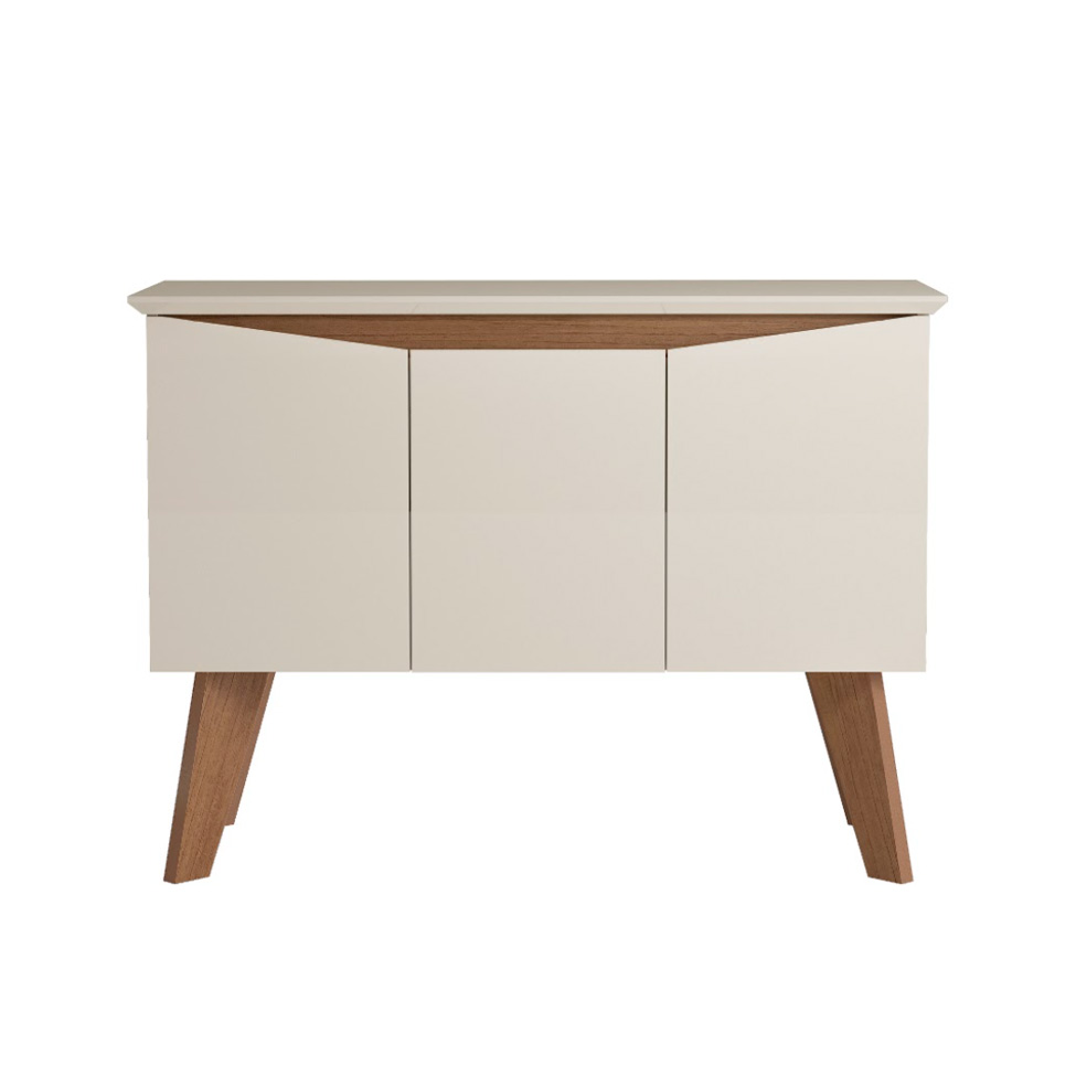 Buffet Oásis 3 Portas Off White e Cinamomo