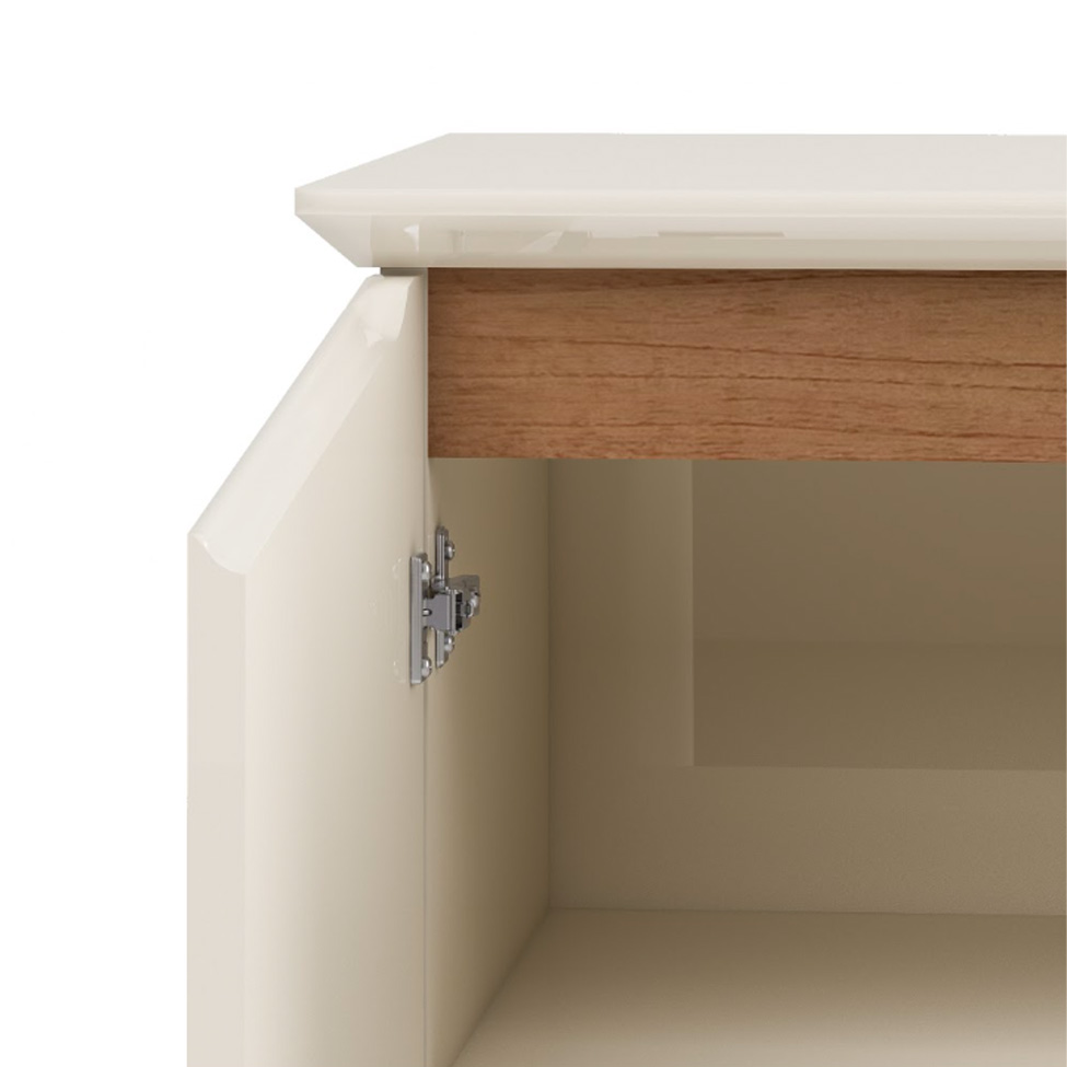 Buffet Oásis 3 Portas Off White e Cinamomo