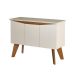 Buffet Oásis 3 Portas Off White e Cinamomo