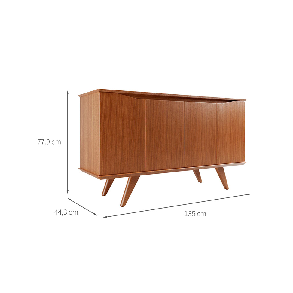 Buffet Olive 4 Portas Natural
