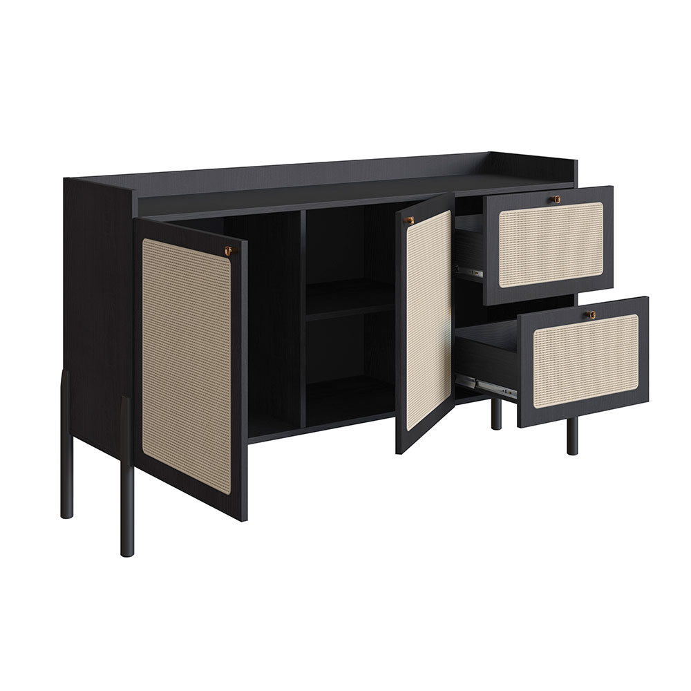 Buffet Oslo 2 PT 2 GV Nero e Preto
