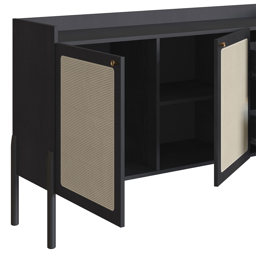 Buffet Oslo 2 PT 2 GV Nero e Preto