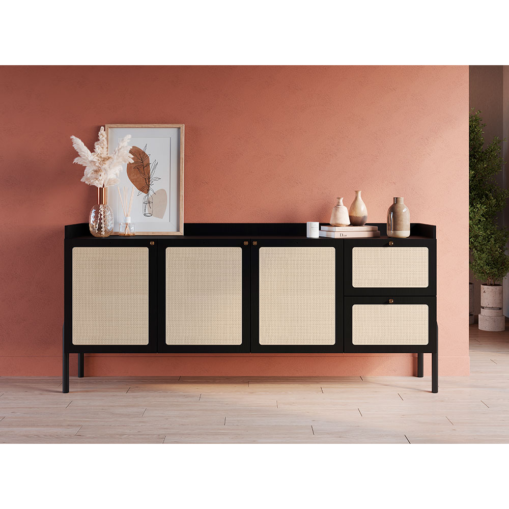 Buffet Oslo 3 PT 2 GV Nero e Preto