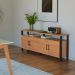 Buffet Otta 100% MDF 4 Portas Freijó e Preto
