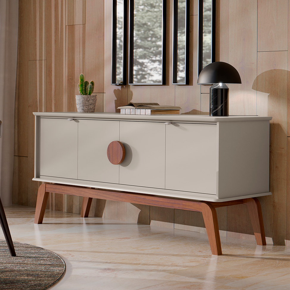 Buffet Paris 4 PT Off White e Nature