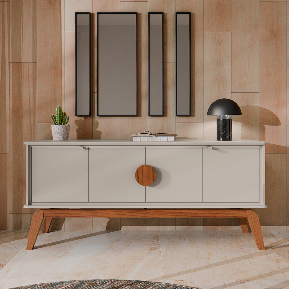 Buffet Paris 4 PT Off White e Nature