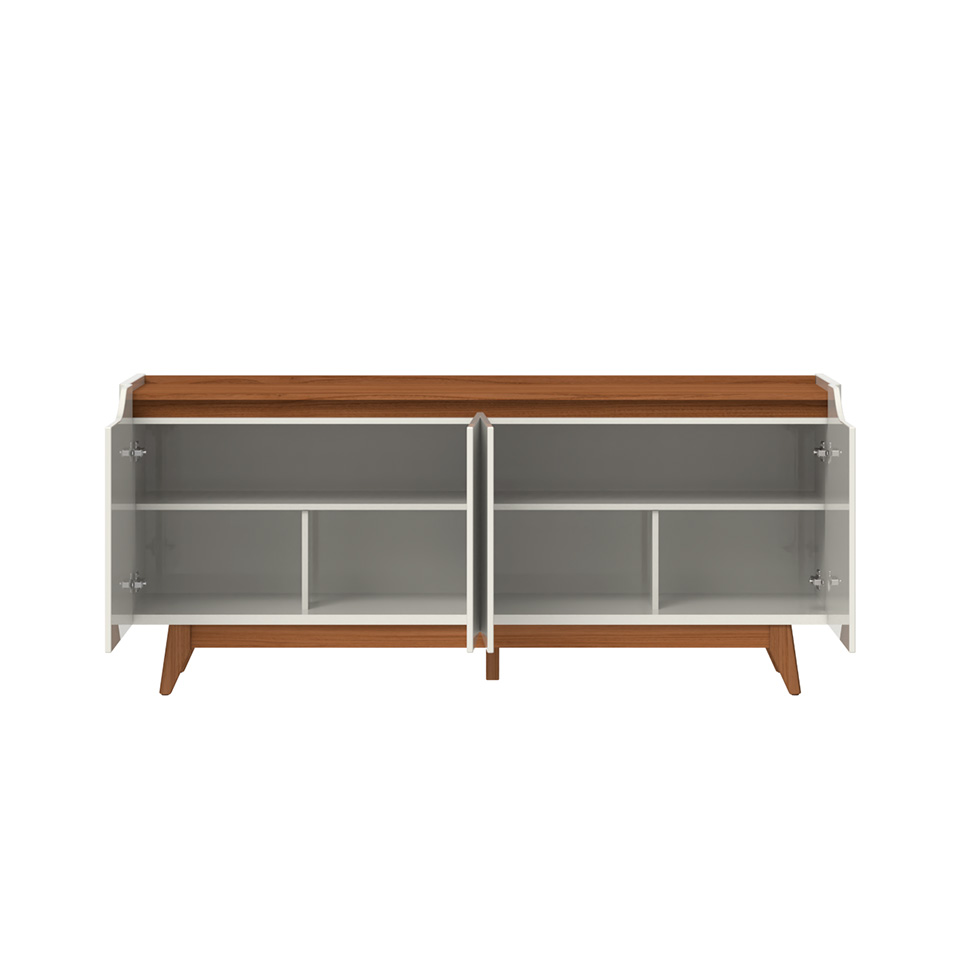 Buffet Pulse 4 Portas Off White e Canelas